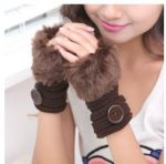 Faux Rabbit Fur Fingerless Gloves